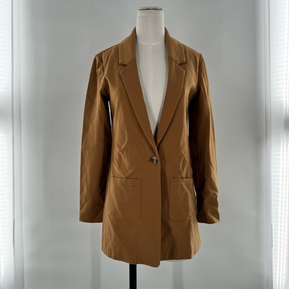 Garnet Hill Knit Relaxed Blazer Size 0 - Picture 2 of 10